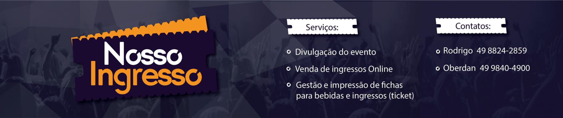 Ingressos a venda na internet